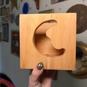 Wooden Moon Cutout Box